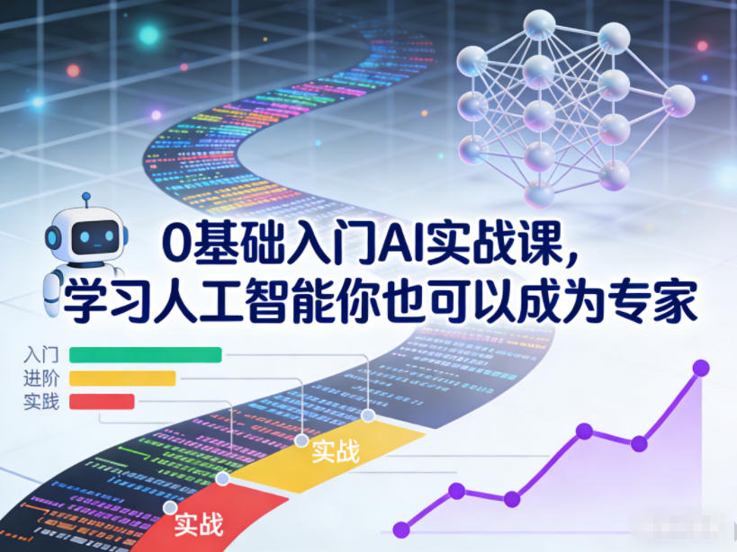 0基础入门AI实战课，学习人工智能你也可以成为专家-个创网云网创