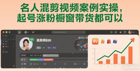 名人混剪视频案例实操,起号涨粉橱窗带货都可以-个创网云网创