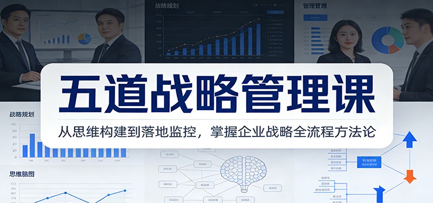 五道战略管理课：从思维构建到落地监控，掌握企业战略全流程方法论-个创网云网创