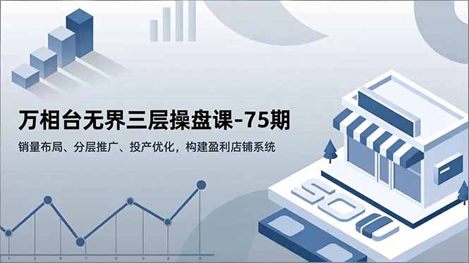 万相台无界三层操盘课-75期，销量布局、分层推广、投产优化，构建盈利店铺系统-个创网云网创