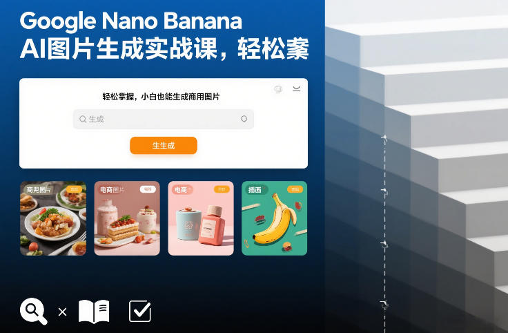 Google Nano Banana AI图片生成实战课,轻松掌握,小白也能生成商用图片-个创网云网创