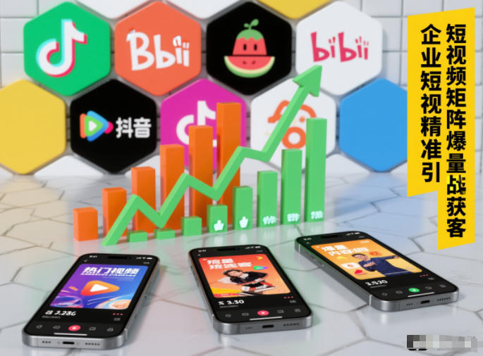 企业短视频精准引流矩阵获客，短视频矩阵爆量战法-个创网云网创