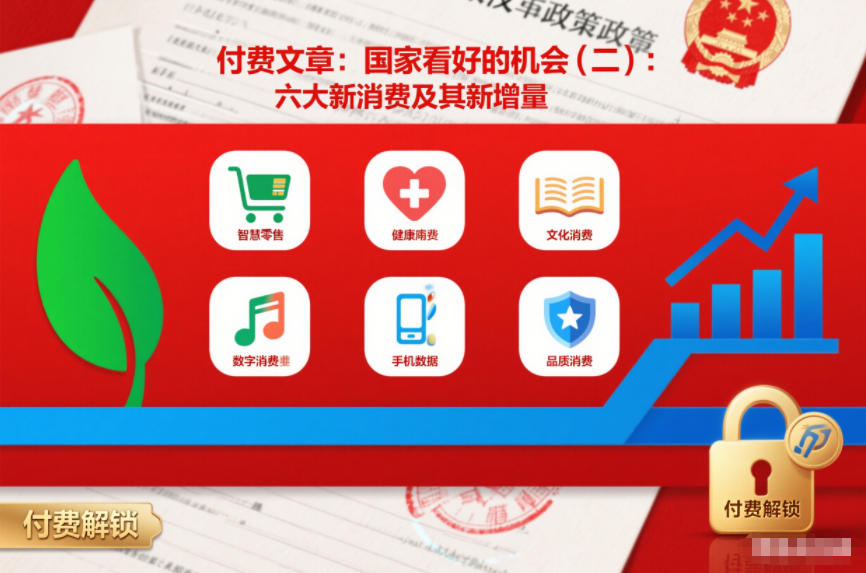 付费文章：国家看好的机会(二)：六大新消费及其新增量-个创网云网创