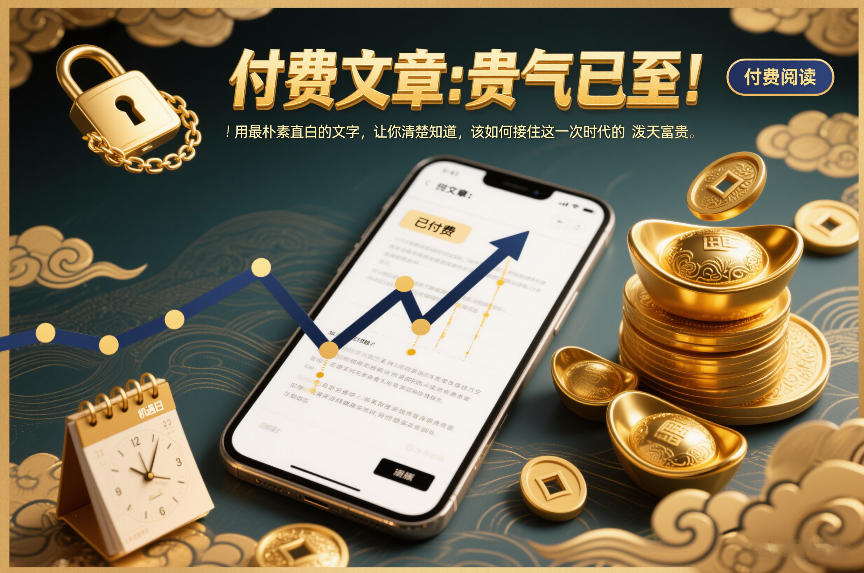 付费文章：贵气已至！用最朴素直白的文字，让你清楚知道，该如何接住这一次时代的泼天富贵-个创网云网创