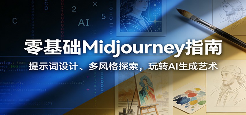 零基础Midjourney指南:提示词设计、多风格探索,玩转AI生成艺术-个创网云网创