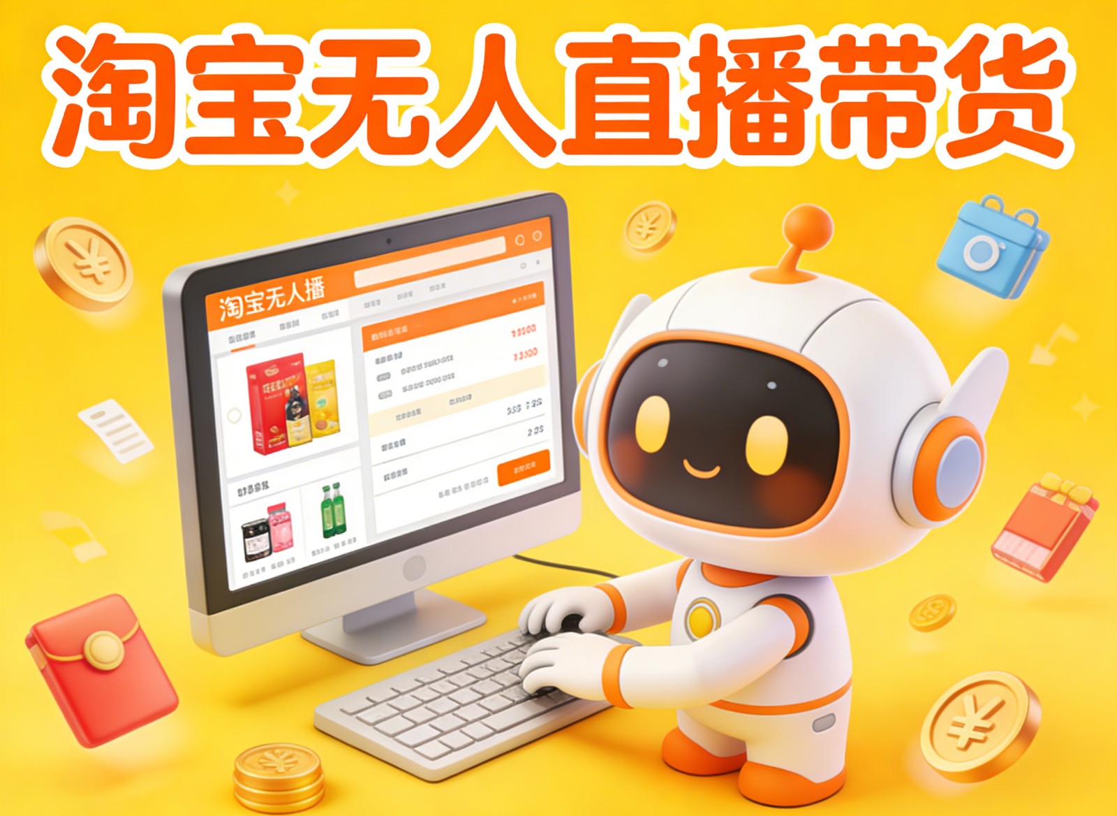 淘宝无人直播带货，24小时自动卖货，月佣金1W+，不违规不封号，不用露脸-个创网云网创