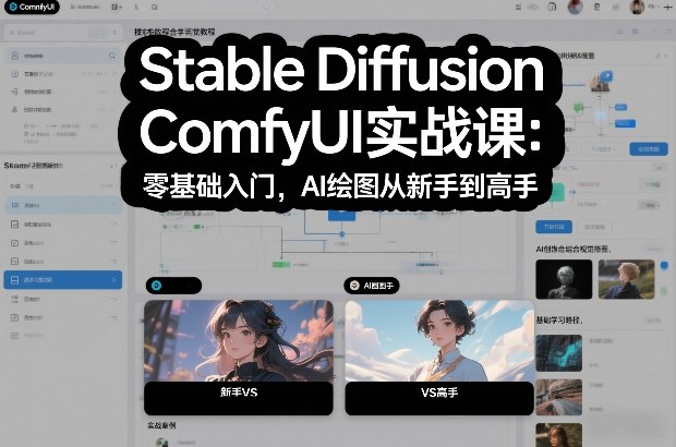 Stable Diffusion ComfyUI实战课：零基础入门，AI绘图从新手到高手-个创网云网创