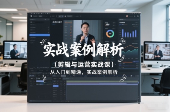剪辑与运营实战课,从入门到精通,实战案例解析(更新2026)-个创网云网创
