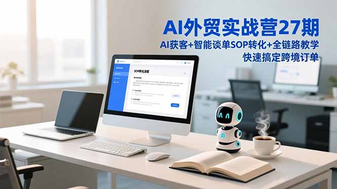AI外贸实战营27期，AI获客+智能谈单+SOP转化+全链路教学，快速搞定跨境订单-个创网云网创