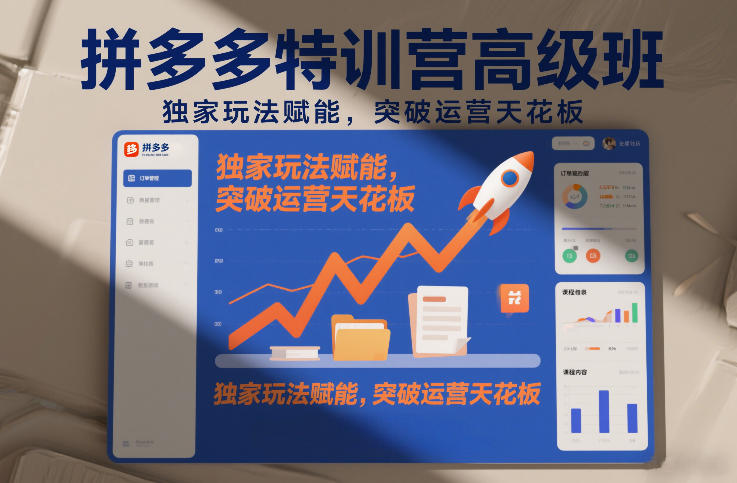 拼多多特训营高阶班，独家玩法赋能，突破运营天花板(更新26年1月)-个创网云网创