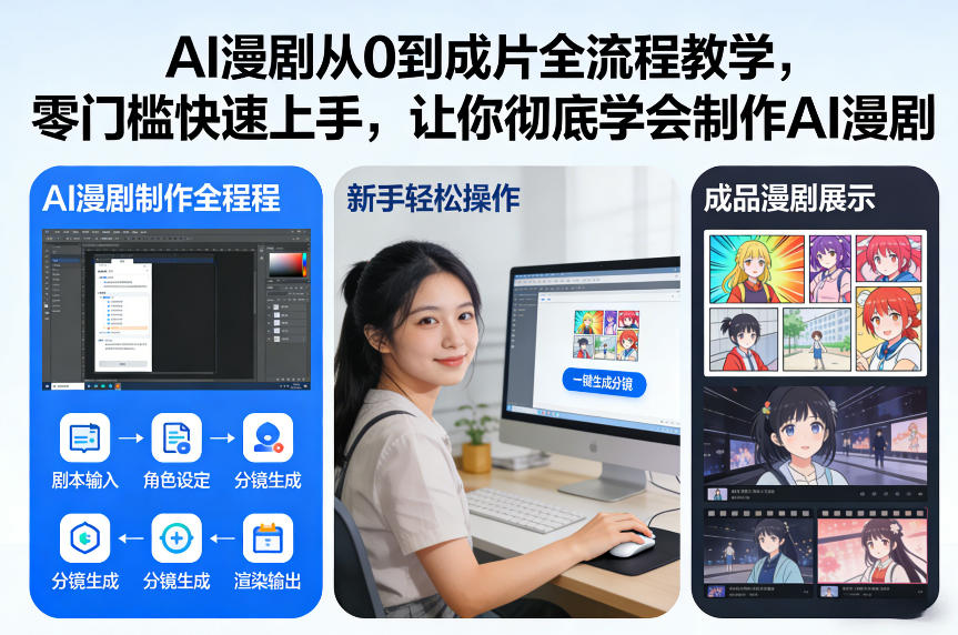 AI漫剧从0到成片全流程教学，零门槛快速上手，让你彻底学会制作AI漫剧【保姆级教程】-个创网云网创