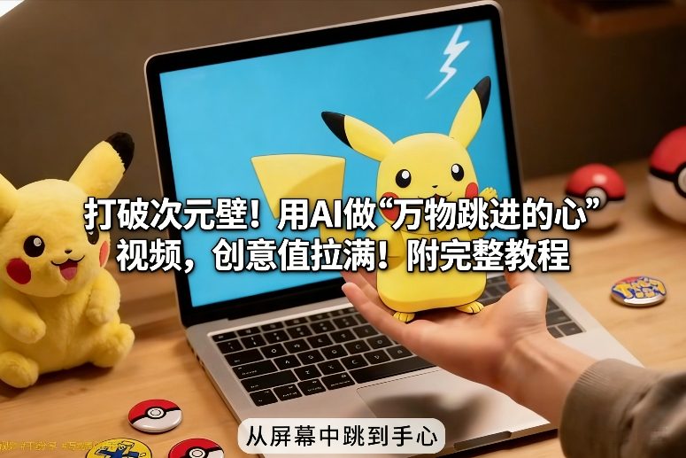打破次元壁！用AI做【万物跳进手心】视频，创意值拉满！附完整教程-个创网云网创