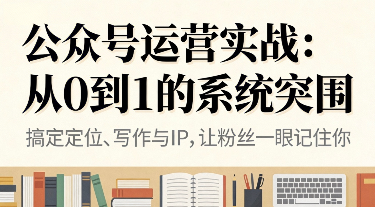 公众号运营实战:从0到1的系统突围-个创网云网创