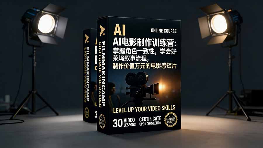 AI电影制作训练营：掌握角色一致性，学会好莱坞叙事流程，制作价值万元的电影感短片-个创网云网创