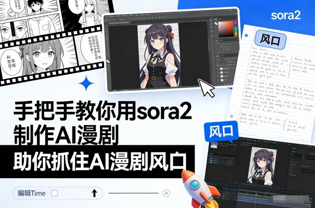 手把手教你用sora2制作AI漫剧，助你抓住AI漫剧风口-个创网云网创
