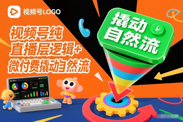 视频号纯直播底层逻辑+微付费撬动自然流-个创网云网创