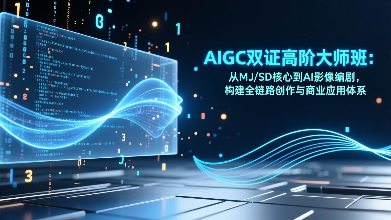 AIGC双证高阶大师班:从MJ/SD核心到AI影像编剧,构建全链路创作与商业应用体系-个创网云网创