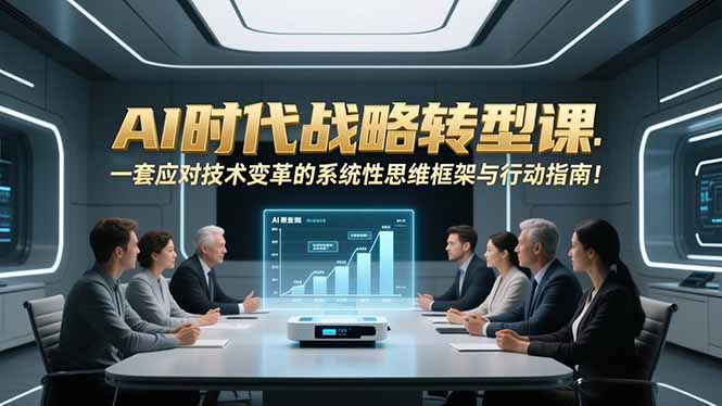 AI时代战略转型课：一套应对技术变革的系统性思维框架与行动指南！-个创网云网创